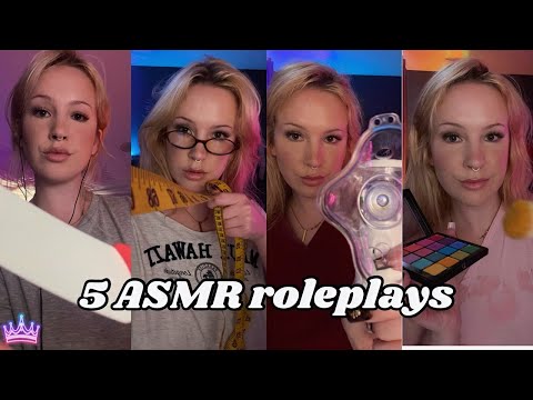 5 roleplays in 1 hour: chef, tailor, surgeon, MUA, & coworker 🍽️🧵🧠💄💻 | Roleplay ASMR