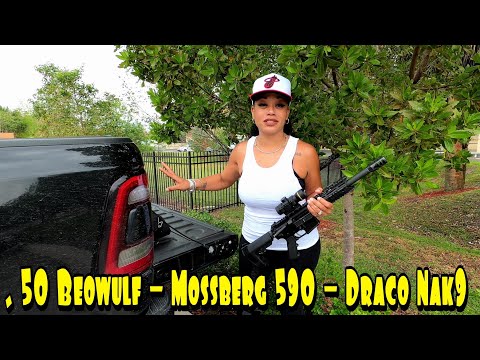 .50 beowulf, mossberg 590, nak9 range day.