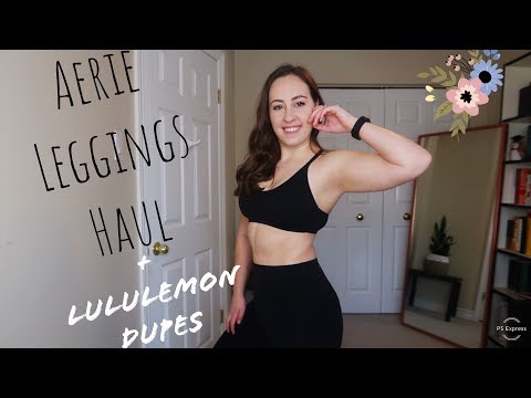 Aerie Leggings Haul and Lululemon Dupes – Shipping to Canada