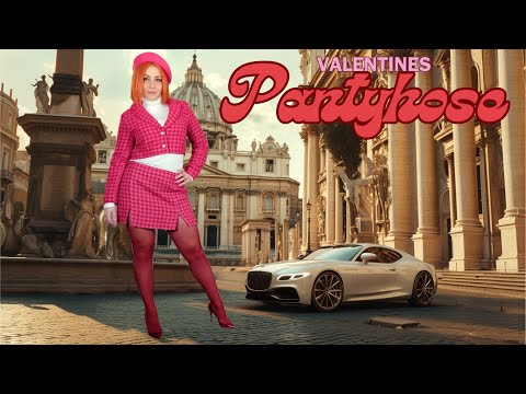 Alexis tries Red ❤️sheer Pantyhose 💝Valentines Outfit💞