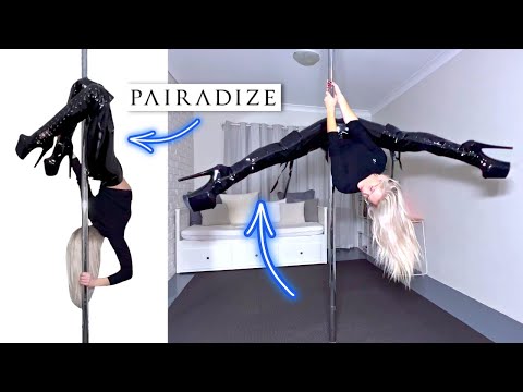 ALL BLACK: Dancing in Shiny PAIRADIZE PANTS & THIGH HIGH PLATFORM BOOTS | Dancing in High Heels