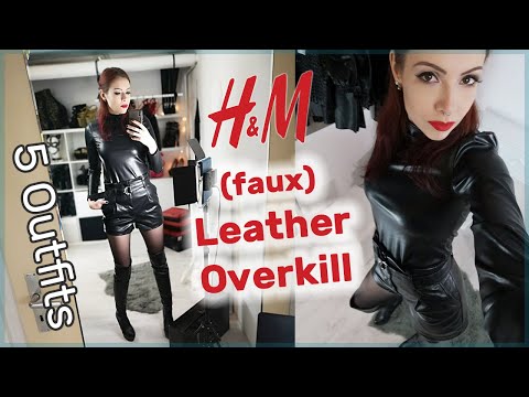 All (Faux) Leather 😱 H&M Try-On Haul 🎬 5 Winter Sale Outfits
