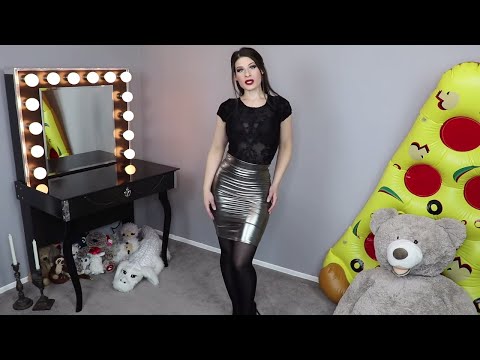 Alternative Fashion Try On: Metallic Skirt & Lace Bodysuit ❤️