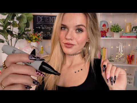 ASMR Bad Girl In Detention Gives You A Tattoo Roleplay 🖤🖋️⛓️