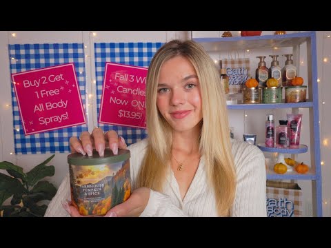 ASMR Bath & Body Works Roleplay 🛍️ (fall candles, body sprays, lotions, etc)