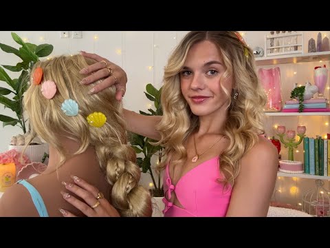 ASMR Big Sis Gives You The Shivers Down Your Spine 🌸🦋✨ (+hair play & letter tracing)