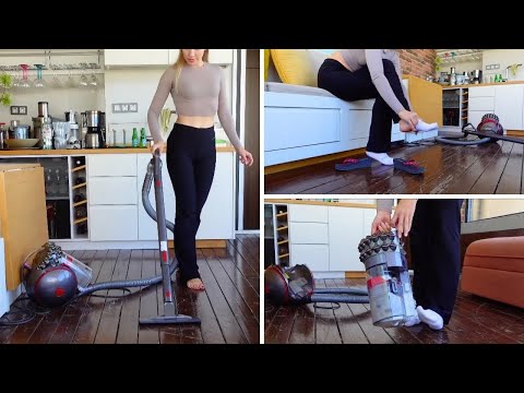 ASMR Cleaning My Dirty Balcony + Vacuum Bin Emptying | Satisfying Cleaning Routine