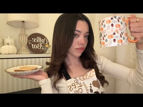 ASMR Cozy Autumn Cafe Roleplay 🍂🧸
