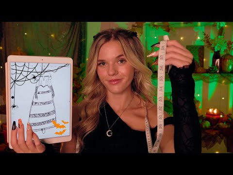 ASMR Designing Your Halloween Costume + Measuring You 🎭🪡🧵