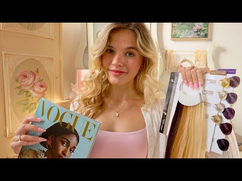 ASMR Detailed Hair Analysis Roleplay 🦢🎀🪞 (scalp check, hair exam, colour analysis, style options)