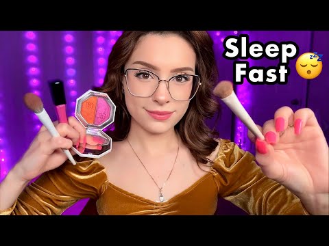 ASMR Doing Your Makeup FAST & AGGRESIVE (ur late for the party!) ✿ ASMR for SLEEP, Layered Sounds ✿