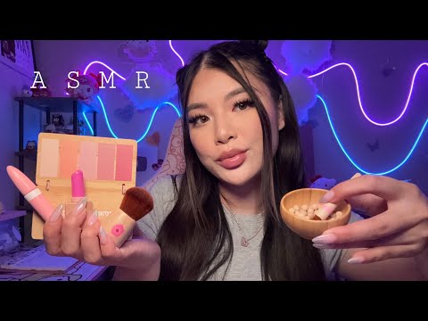 ASMR : Doing Your Wooden Makeup 💄(layered sounds, personal attention)
