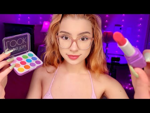 ASMR Doing Your WOODEN Makeup FAST PACED 🌲🌿💄 Layered Sounds Personal Attention For SLEEP 😴🌿