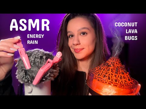 ASMR ♥ Best triggers for sleep and tingles 🌙✨ (coconut & energy rain, bugs, lava, tapping etc.)