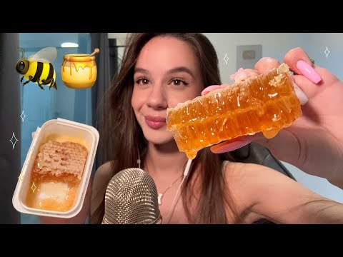 ASMR 🍯 HONEY COMB 😍 mouth sounds & tingles (triggers for sleep)🐝