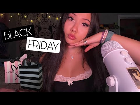 ASMR 🖤 BLACK FRIDAY TRY-ON 🖤 (fabric scratching!)