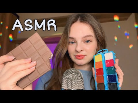 ASMR 🧸Relaxing Mouth Sounds | Honey, Chocolate, Paint & Spider Web ASMR 🍯🍫🎨🕸️