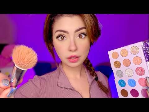 ASMR FAST & Aggressive Doing Your Makeup 🌸 Layered Sounds, Roleplay, Personal Attention, CHAOTIC