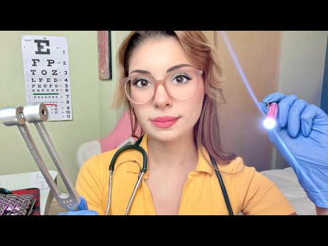 ASMR Fast & Aggressive Nurse Exam In Bed Medical Exam Cranial Nerve, Eye, Ear, Personal Attention
