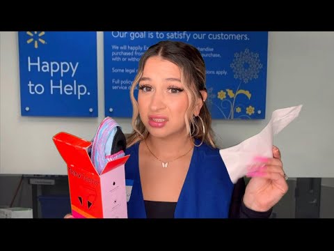 ASMR Rude Walmart cashier *she quits* 🤬