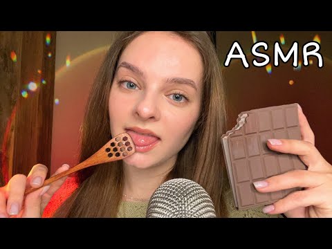 ASMR Triggers & Mouth Sounds 🫦 No Talking (Spit paiting, Chocolate,Honey, Tapping)