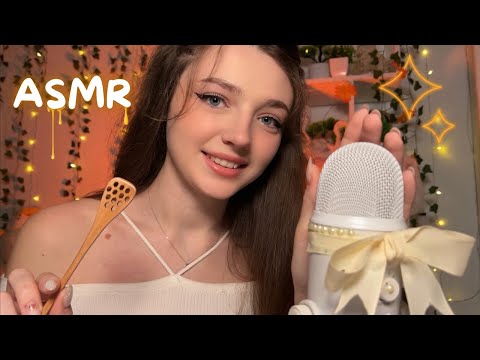 ASMR triggers to help you relax 🧸 Honey, scratching, mouth sounds