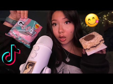 ASMR Trying TikTok Snacks! 😋