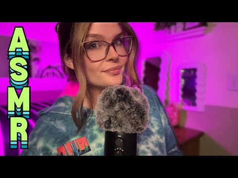 ASMR Whispered Ramble with ✨fluffy mic brushing✨