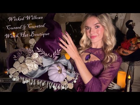 ASMR Wicked Willows Cursed & Curated Hat Shop 🐈‍⬛🔮 (witch hat boutique + measuring you)