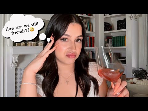 ASMR Wine & Dine with your Toxic Friend 🍽️ 🍷🙄