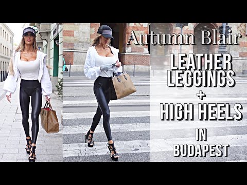 Autumn Walk’s High Heels Leather Leggings Touring around Budapest! + Compliment by a cute old man 😊