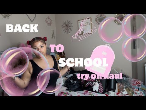 BACK TO SCHOOL TRY ON HAUL| huge shein package, sprayground, stanley, true religion, etc