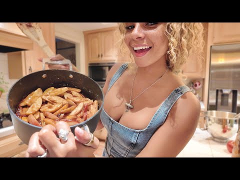 Baking while BAKED apple cobbler!