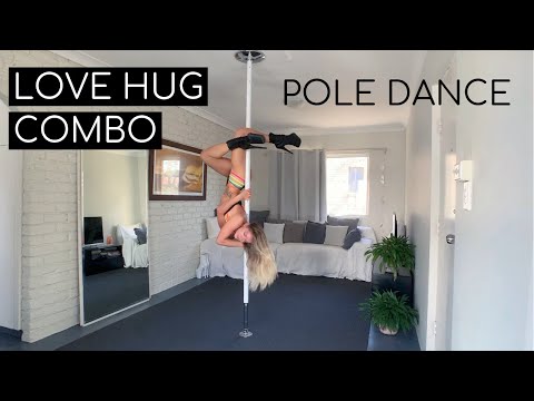 BEAUTIFUL POLE DANCE COMBO with LOVE HUG TRICK | Pole Dancer Sandra Flow