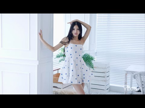 Blue Dotted Mini Dress Try-On, Yeonji, Pocket Girls, 연지, 포켓걸스, Busy Loving Myself