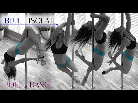 Blue Isolate 💙 Ava Madison Pole Dance