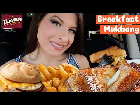 Breakfast Car Mukbang (Duchess) BIG BITES Cheat Meal 😋
