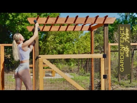 Built a Garden Fence with Arbor #gardening