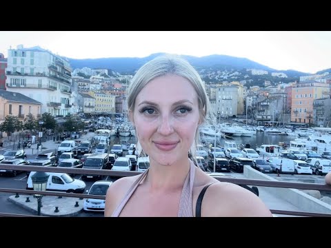 Catie and Tee Take Evening Stroll Around Corsica Marina Pizza Food Ferry Shuttle To Italy Part 13