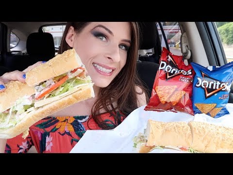 Cheat Day Giant Sandwich Mukbang | Jersey Mike's Eating Show