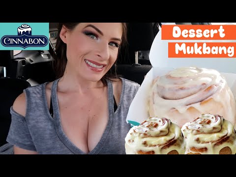 Cinnabon Car Mukbang Eating Show 😋