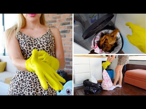 Cleaning Routine: Emptying Trash Bins, Kitchen Declutter & Tossing Old Clothes