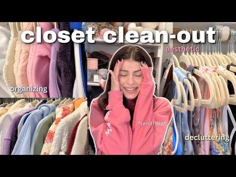 CLOSET CLEANOUT| ✨ aesthetic, organizing, decluttering & donating