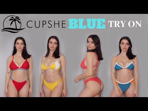Cupshe Blue Bikini Try on Haul!!