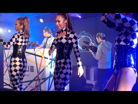 CYBERJAPAN DANCERS Yurisa, Riri, Kana ROKU音NIGHT ゴーゴーダンサー 2015