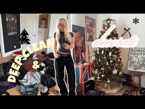 declutter and clean my room w/ me + decorating for the holidays !