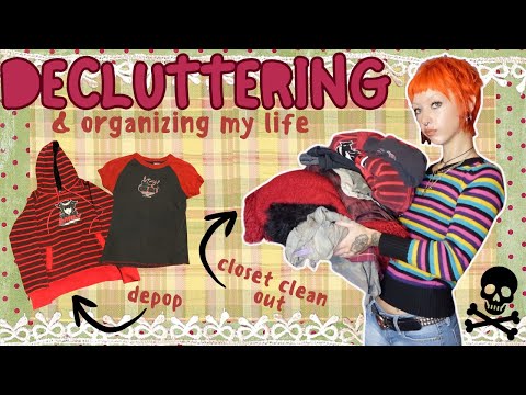 DECLUTTERING & ORGANIZING MY LIFE| closet clean out, depop, habit trackers