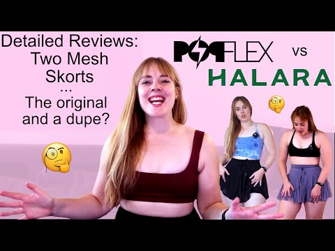 Detailed Reviews | Popflex Active Pirouette Skort Vs Halara Mesh Skirt