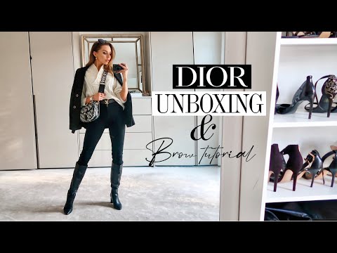 DIOR HANDBAG UNBOXING & Brow Tutorial!