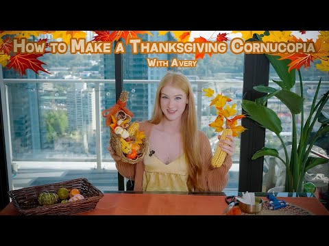 DIY Thanksgiving Cornucopia with Avery Skye | Easy Fall Centrepiece & Table Decor
